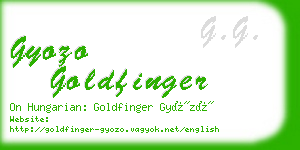 gyozo goldfinger business card